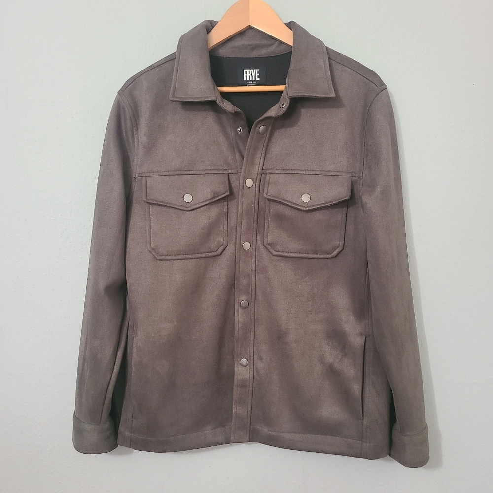 Frye Men's Faux Suede‎ Shirt Jacket Size Small